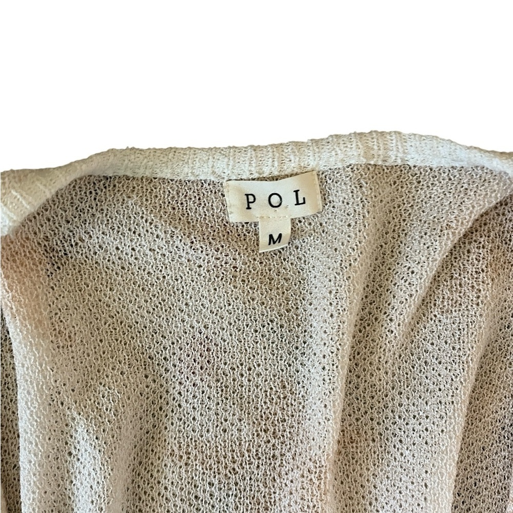 POL Star Open Knit Cardigan Cream Size Medium - Picture 7 of 7